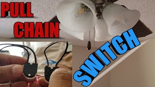 replacing a broken pull chain ceiling fan light switch ....under $3 !!!!