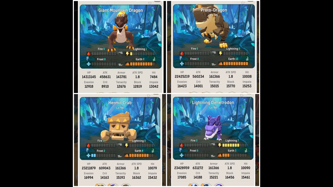 Hero Hill Bosses | Giant Mountain Dragon | Proto-Dragon | Hermit Crab | Lightning Dimetrodon