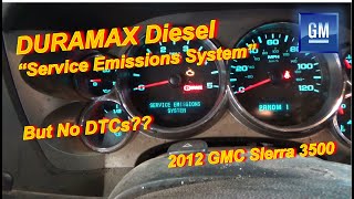 GM Duramax: 'Service Emissions System' but no DTCs??
