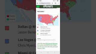 NFL TV Map & Fox Announcers Announcers CBS Early & Late & Fox Single