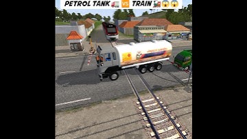 Petrol Tank 🚛 🆚 Train 🚂 Crash 😱😱 | #bussid #bussimulatorindonesia #bussimulator #shortsviral #bus