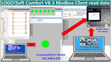 PLC LOGO Modbus Client simulation with ModSim server