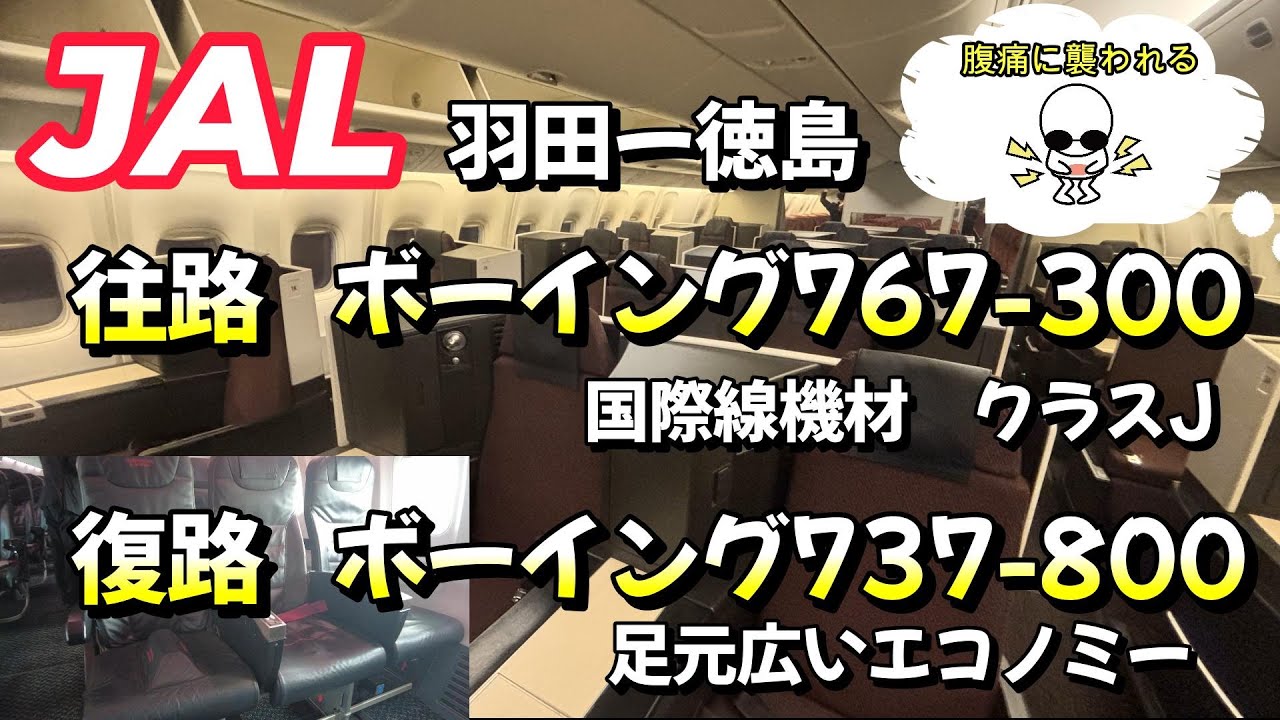 JAL【羽田↔徳島】国際線ならビジネスクラスの「ボーイング767-300ERクラスJ」と「ボーイング737-800」のおすすめエコノミー座席のご紹介♪
