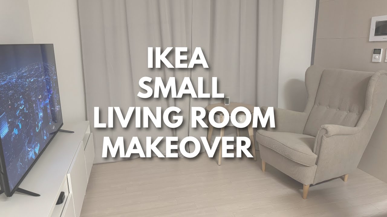 IKEA Small Living Room Makeover | TV, Wing Chair & Setup (with Apple TV) 🛋️📺