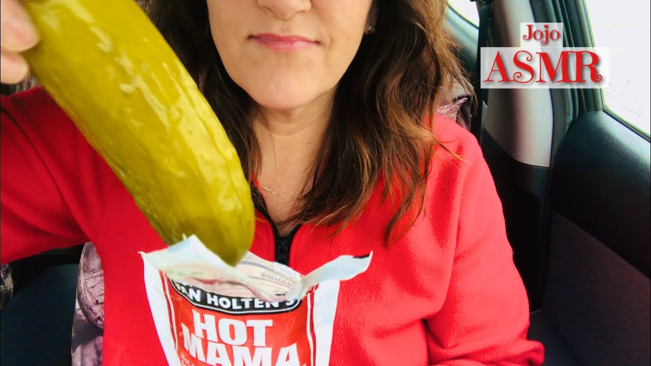 ASMR SPICY PICKLE IN A POUCH/HOT MAMA PICKLE (Real Eating Sounds)(no