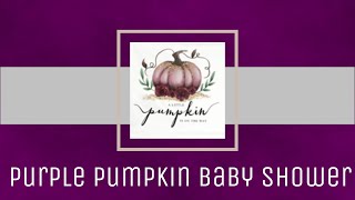 Pretty Purple Pumpkin Girl Baby Shower from Zazzle