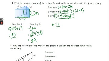 Math 8 // Unit 8 Lesson 2 // Surface Area of Triangular Prisms