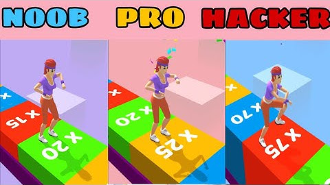 NOOB vs PRO vs HACKER in Skater Stacker - All Levels Gameplay, New Fun Games (Android, iOS)