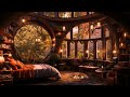 Autumn rainy day ambience with beautiful piano music  cozy sounds for sleep study or relaxation