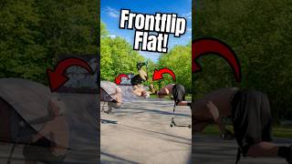 Frontflip FLAT auf einem Scooter?! 😱🥇 (WORLD’S FIRST ESKALATION!) #scooter #skatepark #scootering