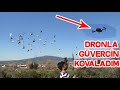 DRONLA GÜVERCİN UÇURDUK YAN ÇATIYA KONAN GÜVERCİNLERE ÇÖZÜM