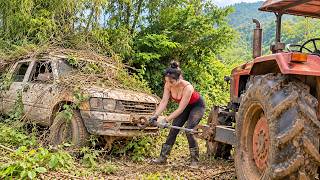 Female Mechanic: Reviving a man's broken-down pickup truck that had been abandoned for years