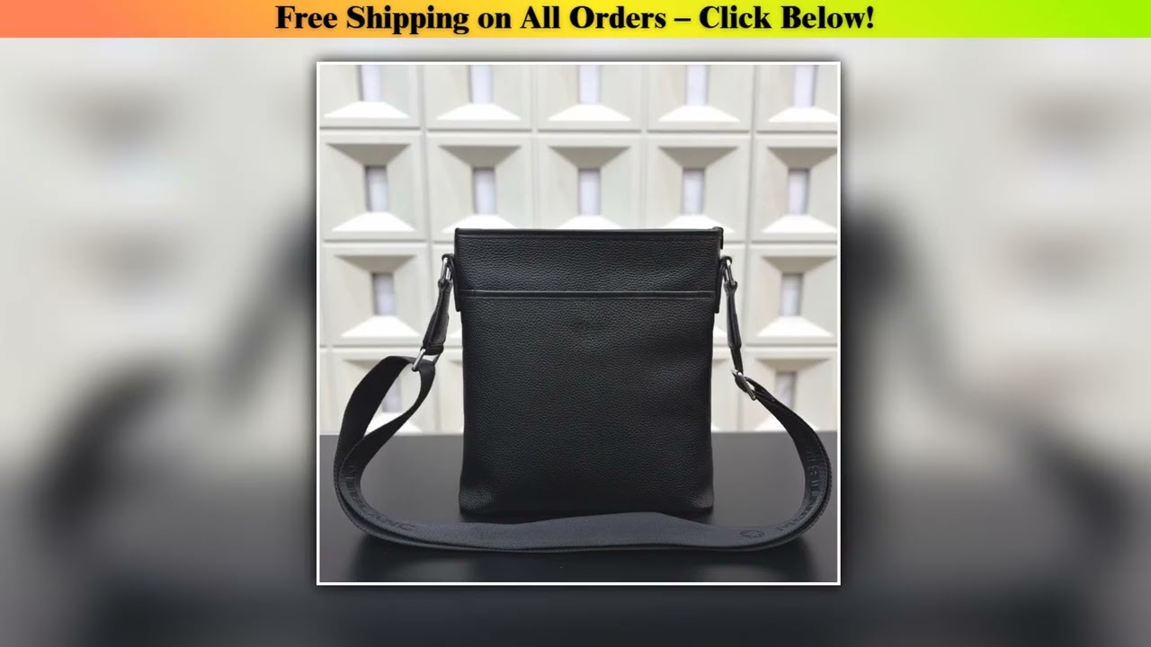 Fashion Mens Shoulder Crossbody Bag Leather Luxury Designer Brand Business Casual Travel Messenger
