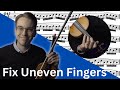 How to fix uneven left hand fingers on the violin