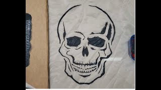 Skeleton Face Stencil