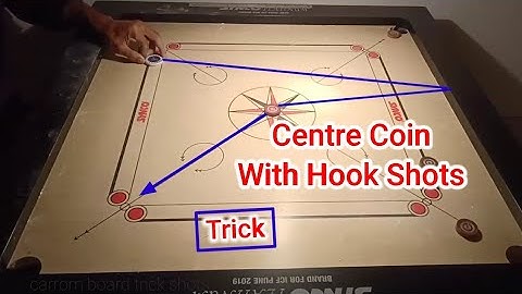 Pocket Centre Coin With Hook Shots | Carrom Board Trick Shot