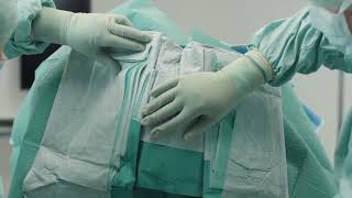 BARRIER craniotomy drape application
