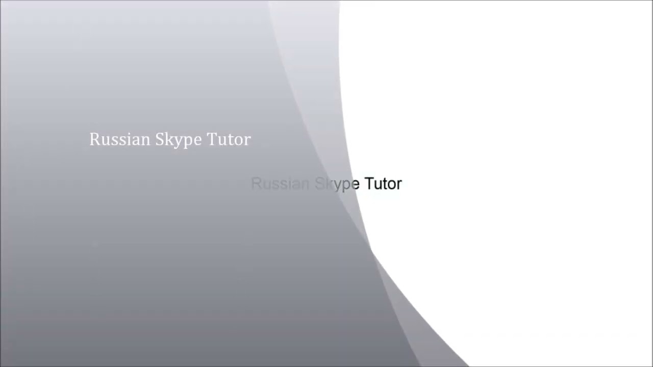 Russian Skype Tutor