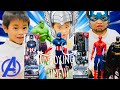 Aidan avengers collection  pretend play w new avengers  action w my new avenger  kids fun