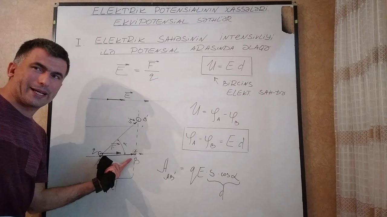 Elektrik potensialının xassələri. Ekvipotensial səthlər