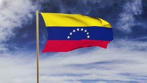 4K Venezuela flag waving in the wind. Green screen, alpha matte. Loopable animation Stock video