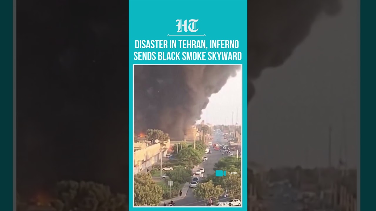 Tehran Oil Storage Facility in Flames, Spectacular Smoke Plume Visible Across City