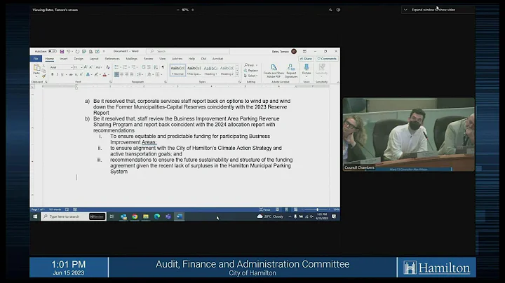 Audit, Finance & Administration Committee Meeting - June 15, 2023