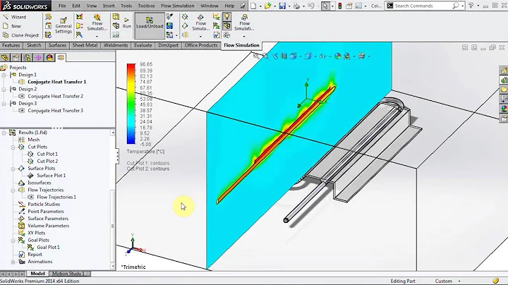 SOLIDWORKS Flow Simulation - Conjugate Heat Transfer with Two Fluids
