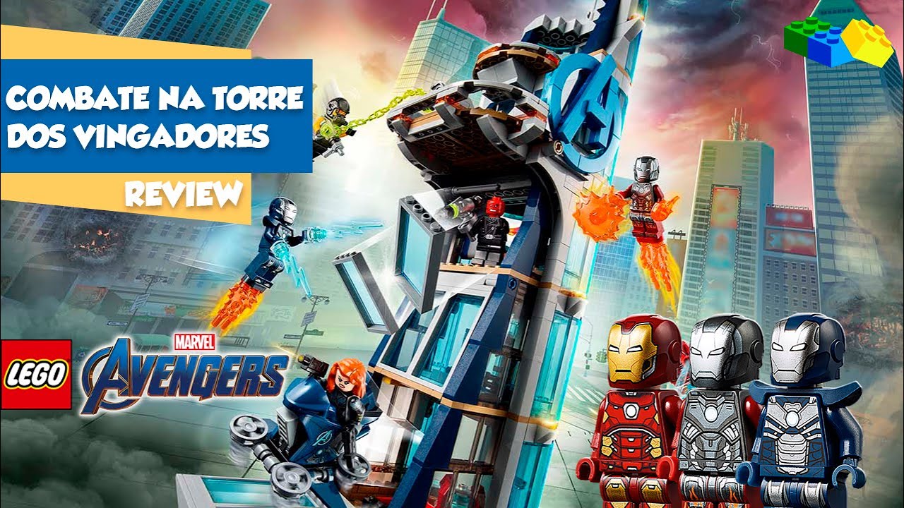 LEGO Combate na Torre dos Vingadores 🏙️⚡️ - MARVEL SUPER