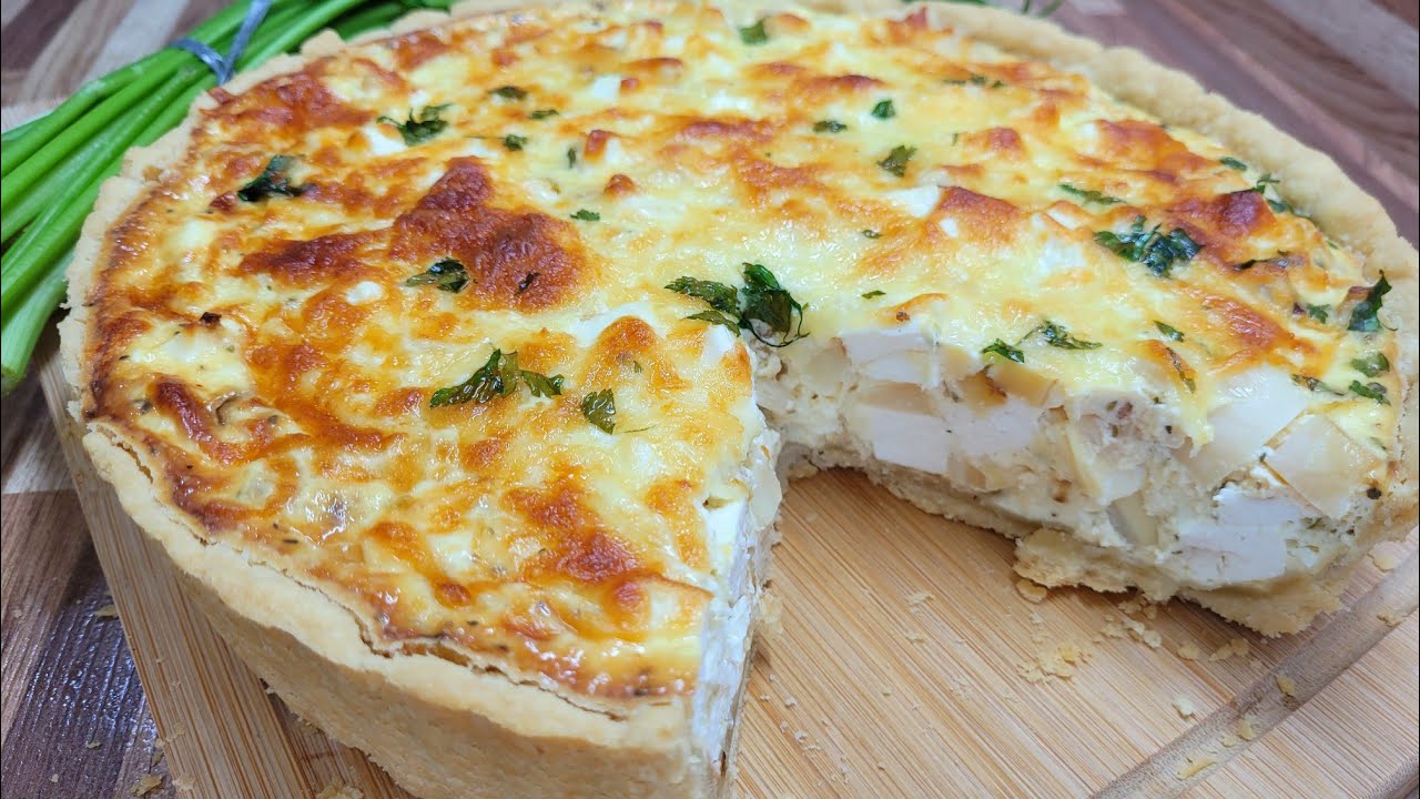 QUICHE DE PALMITO E QUEIJO SUPER FÁCIL ALMOÇO RÁPIDO E FÁCIL MASSA QUE DERRETE NA BOCA YouTube