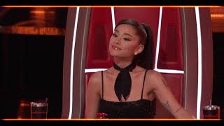 Ariana Grande Introduces Ed Sheeran to Katie Rae \& Raquel Trinidad \/\/ The Voice Knockouts *Night 11*