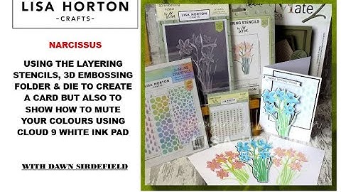 DAWN SHOWS HOW TO USE THE FABULOUS CLOUD 9 WHITE INK PAD TO MUTE COLOURS WHEN STENCILLING