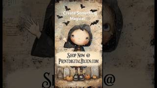 Spooky Halloween Night Junk Journal Pages 👻✨ 40 Printable Digital Papers #halloweencrafts