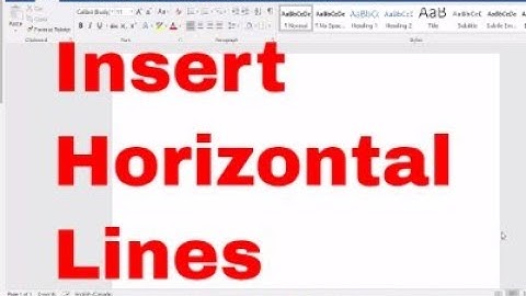 Shortcut Key to Draw Straight Lines in MS Word (Word 2003-2019)