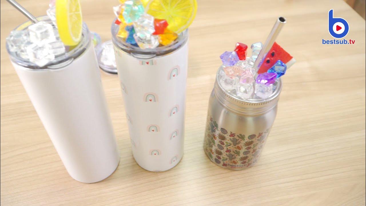 How to Decorate Sublimation Tumbler with Fake Ice Topper? // DIY
