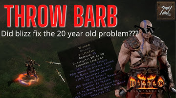 Throw Barb - Needs One Small Fix to Become Viable - Diablo 2 Resurrected (D2R) patch 2.4 PTR