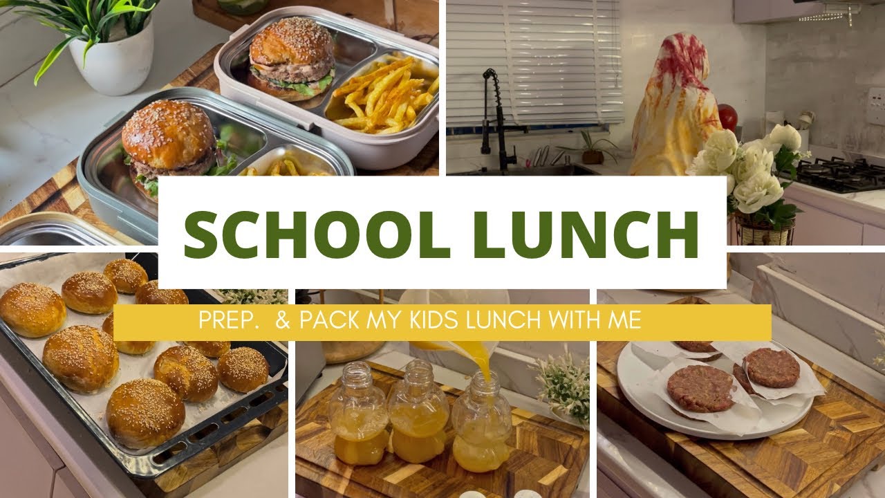 Prep with me - kids lunch box part 2 - burger from scratch - ayzahcuisine