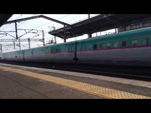 E6系こまち＋E5系はやぶさ福島駅通過　　　　（東北新幹線）