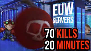 WHY I LOVE EUW SERVER, 70 KILLS IN 20 MINUTES