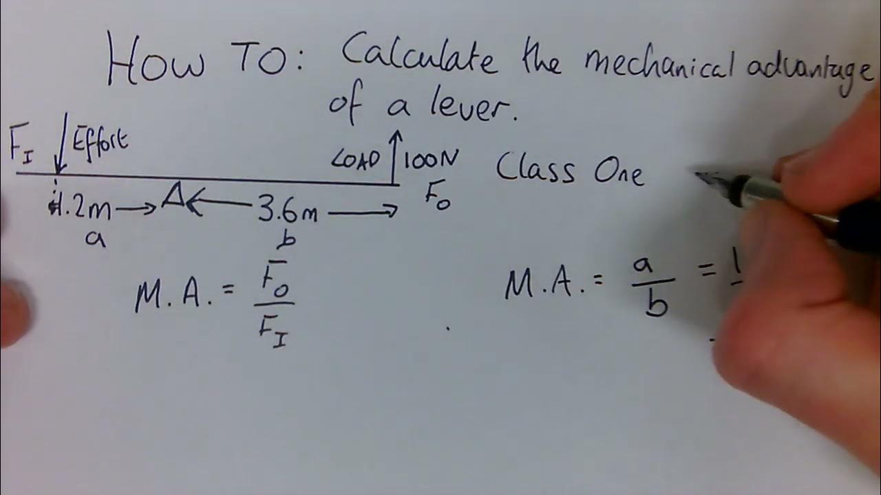 How To Calculate the Mechanical Advantage of a Lever YouTube