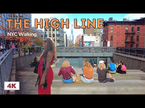 New York, Hoa Kỳ | Công Viên Elevated High Line | Tour Đi Bộ 4K