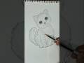 Cute Cat Drawing 🐱 | Easy Pencil Sketch #shorts #cat