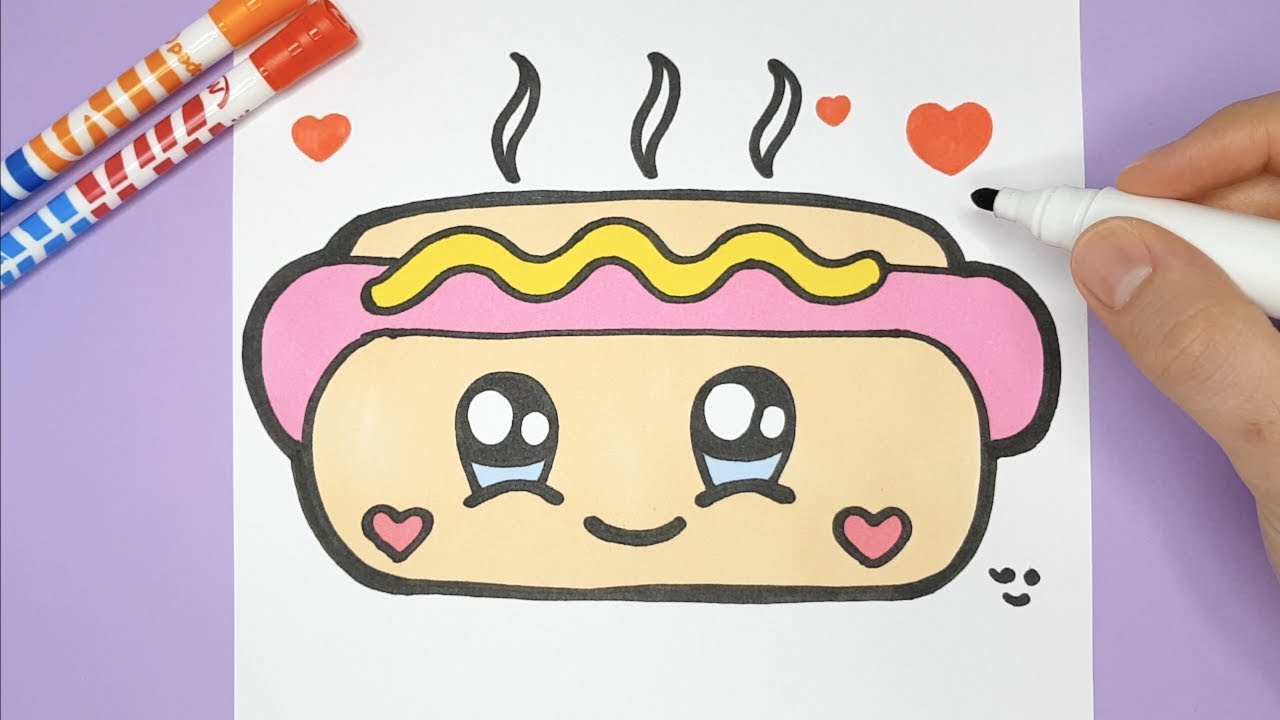 Kawaii Hot Dog Selber Malen Einfach Und Suss Youtube