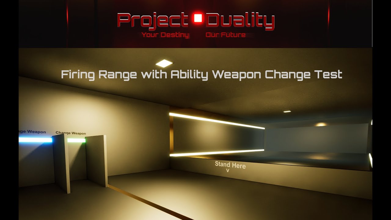First Person Sci-fi Project | Firing Range with Ability Weapon Change Test
