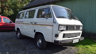 Starting 1989 Volkswagen Caravelle T3 1.6D After 4 Months + Test drive