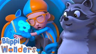 Blippi Meets a Racoon! | Blippi Wonders | Learn ABC 123 | Fun Cartoons | Moonbug Kids