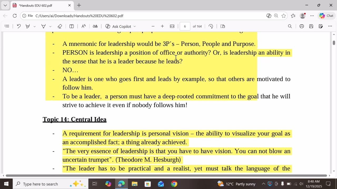 EDU 602 lecture 1 to 5 (topic 1 -36) v important regarding to midterm