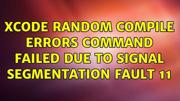 Xcode random compile errors Command failed due to signal: Segmentation fault: 11