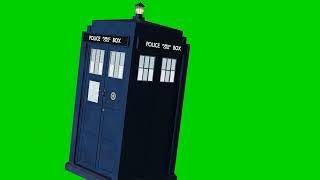 TARDIS F in flight passing by (Greenscreen)