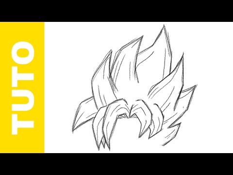 Comment dessiner DBZ les cheveux de GOKU SSJ